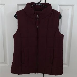 Women’s Puffer Vest - Color Wine